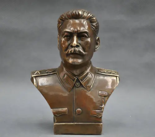 Details about Exquisite Chinese 6'' Russian Leader Joseph Stalin Bust Bronze Statue wedding copper  real Brass gift arts crafts