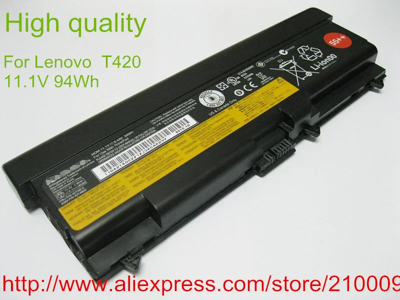 94WH Original Battery For  W510 T510  W520 SL410 T410 T420  L430 45N1017 45N1016 9CELL