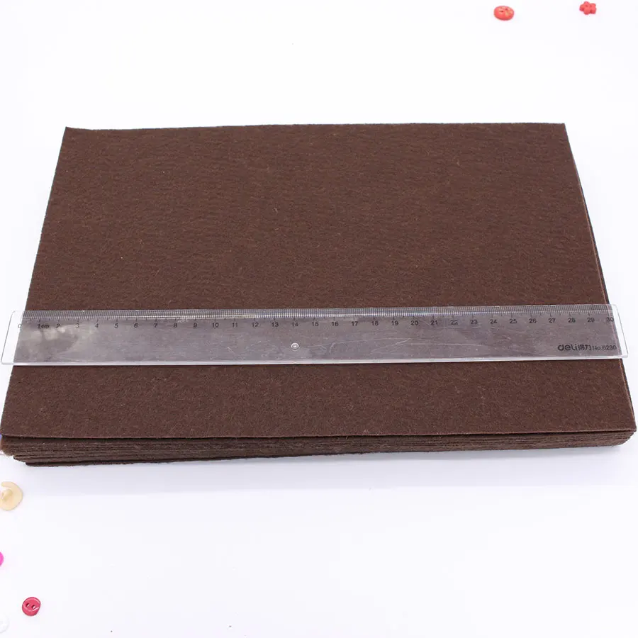 Brown Felt, 2mm Hard Felt Fabric,Polyester Fabrics,Needlework,Diy,Needle Sewing,Handmade,Fieltro Feltro Entretela