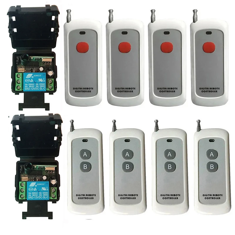 500M DC 12V 24V 1 CH Channel 1CH Wireless Remote Control LED Light Switch Relay Output Radio RF Transmitter And Receiver