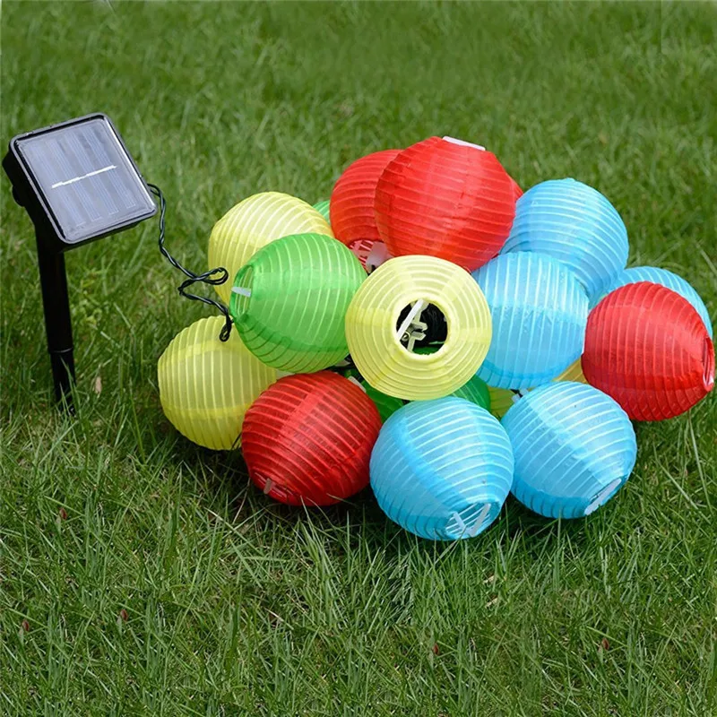 10 LED 20 LED Waterproof Solar Power Lantern Lamp Festive Garden Ball String Fairy Light Multi Color Christmas Outdoor Lighting
