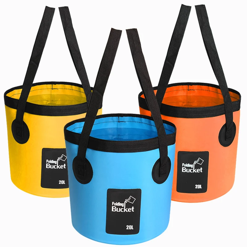 12L 20L Folding Lipat Dilipat Wastafel Wastafel Ember Baskom Berkemah Tas Air Pot Kontainer Mobil Fishing Hiking