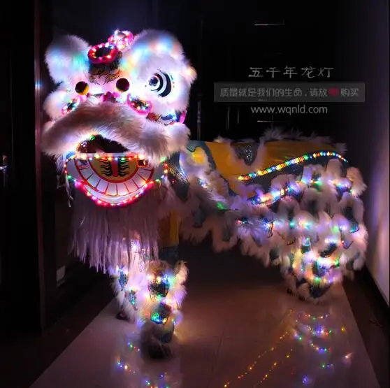 

Led Lion Dance Chinese Folk Costume Foshan Light Night Colourful Tradition Performance Led