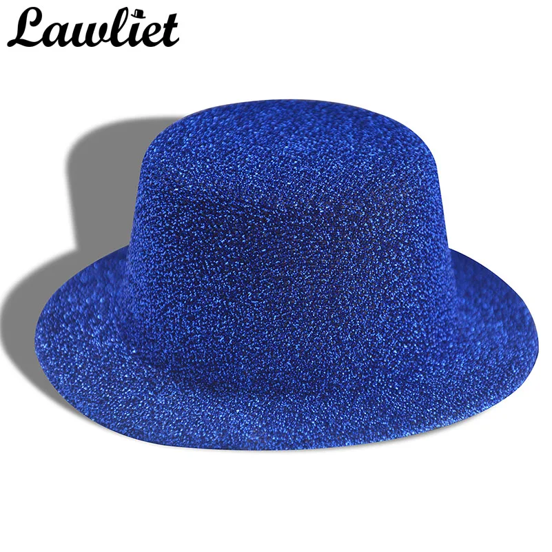 

10pcs Glitter Mini Flat Top Hats for Women Fascinator Hats Hen Party Felt Craft Hat Base Alligator Hair Clips DIY A010