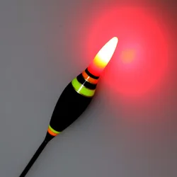 1 piece Night Fishing Floats Led Electronic Luminous Fishing Float Bobber Freshwater Balsa Wood Fishings Buoys Built in Battery