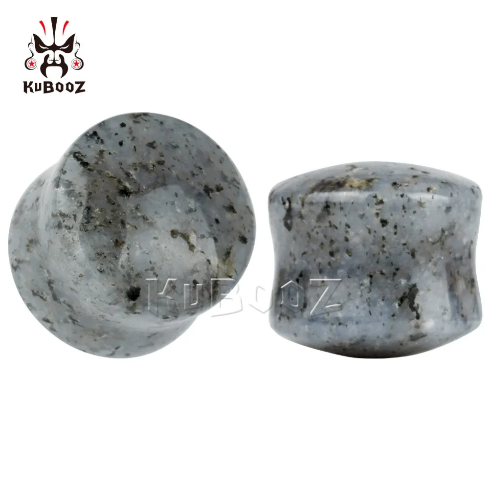 Kubooz piercing Pitting stones ear extension stone ear plugs and tunnels body jewelry pair selling ear gauges