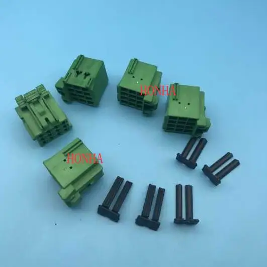 Free shipping 10/20/50/100 pcs 1-967622-1 green auto female 12 pin UNSEAL tyco automotive wire connector