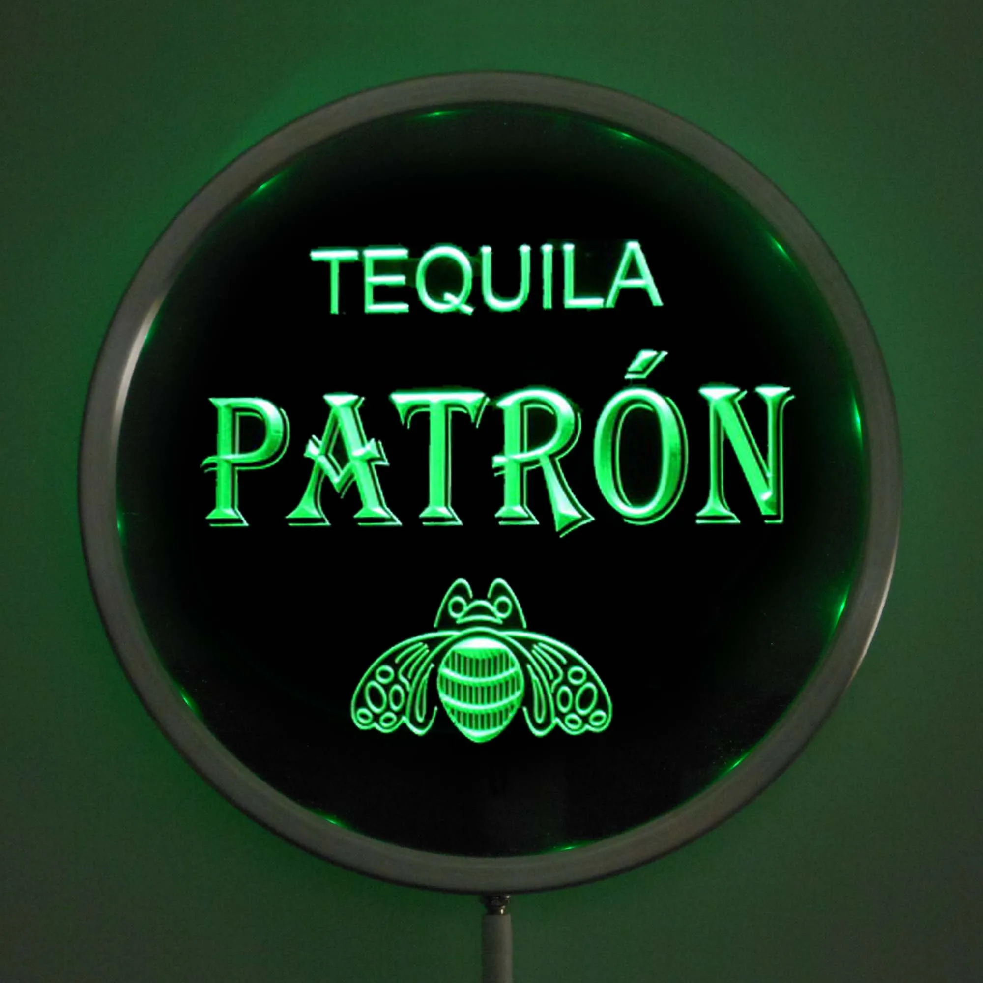 rs-a0143 Patron Tequila LED Neon Round Signs 25cm/ 10 Inch - Bar Sign with RGB Multi-Color Remote Wireless Control Function