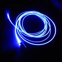 3mm Side Glow Solid Core Plastic Fiber Optic Cable & DC12V Input 2W LED Fiber Cptic IIIuminator