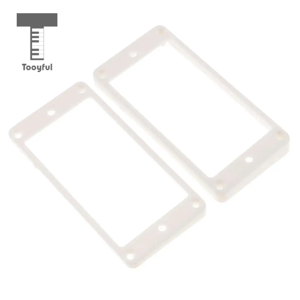 Tooyful 2PCS White Humbucker Pickups Frames Mounting Rings for LP Electric Guitar