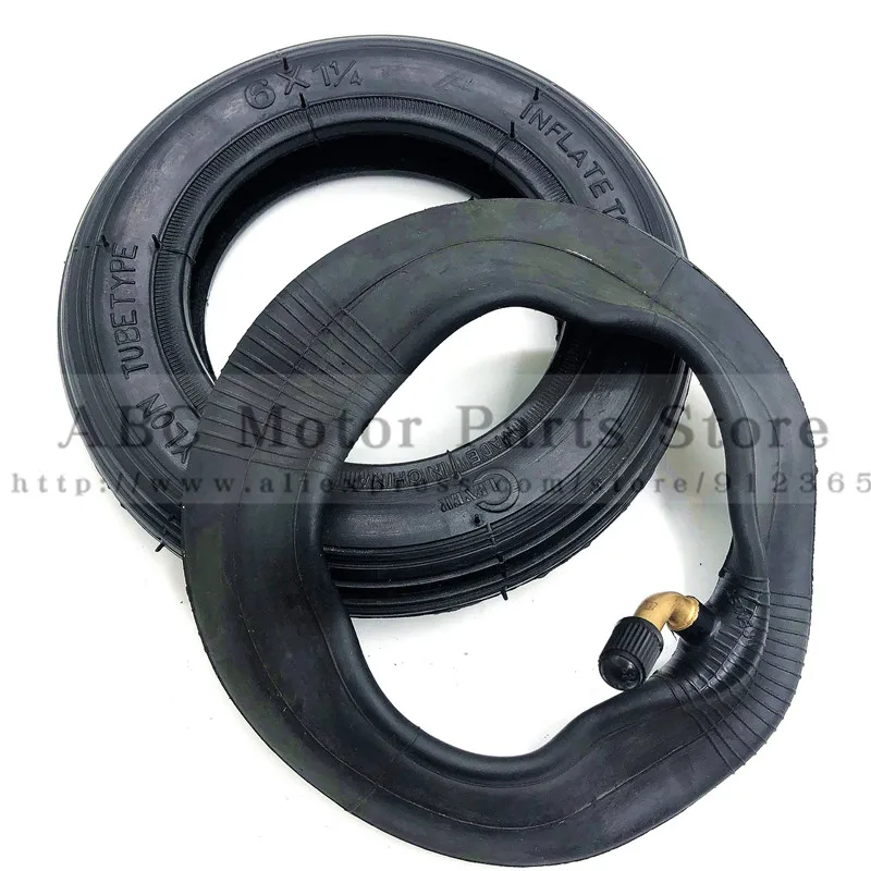 Motorcycle 6x1 1/4 tyre 150MM Scooter Inflation Wheel Aluminium Hub Inner Tube Electric Scooter 4 Inch Rims 6inch Pneumatic Tire