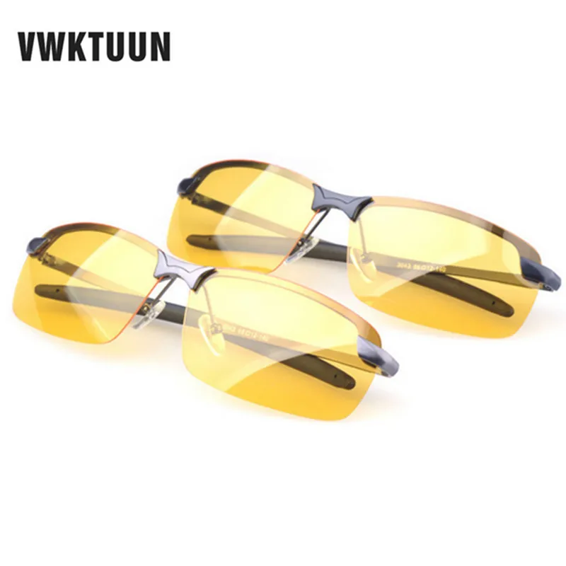 VWKTUUN Polarized Sunglasses Men Night Vision Goggles Men's Fishing Driving Glasses Male Oculos Anti-Glare Sun glasses For Men