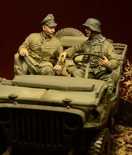 1/35 model kit resin kit  Jeep crew, Ardennes 1944