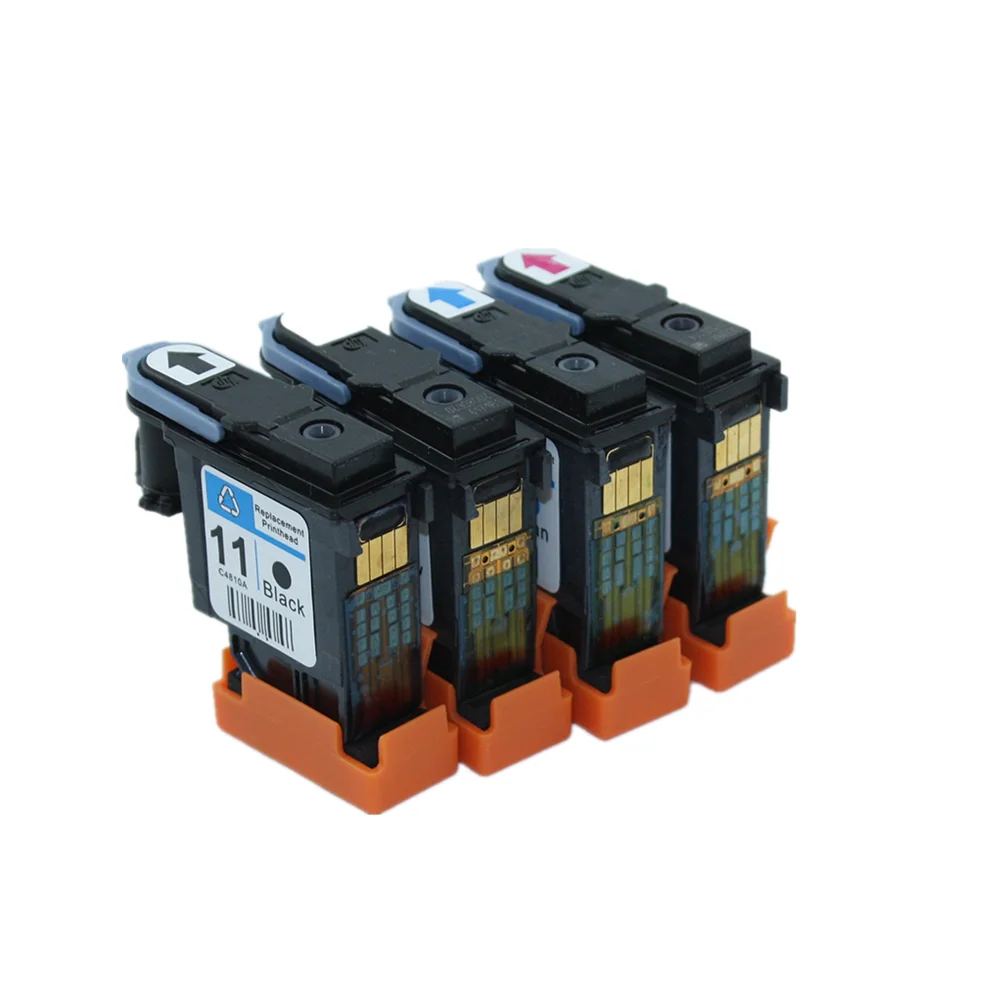 4PK رأس الطباعة المعاد تصنيعها رأس الطباعة ل HP11 HP 11 C4810A C4811A C4812A DesignJet 100 110 111 120nr 500 500ps 510
