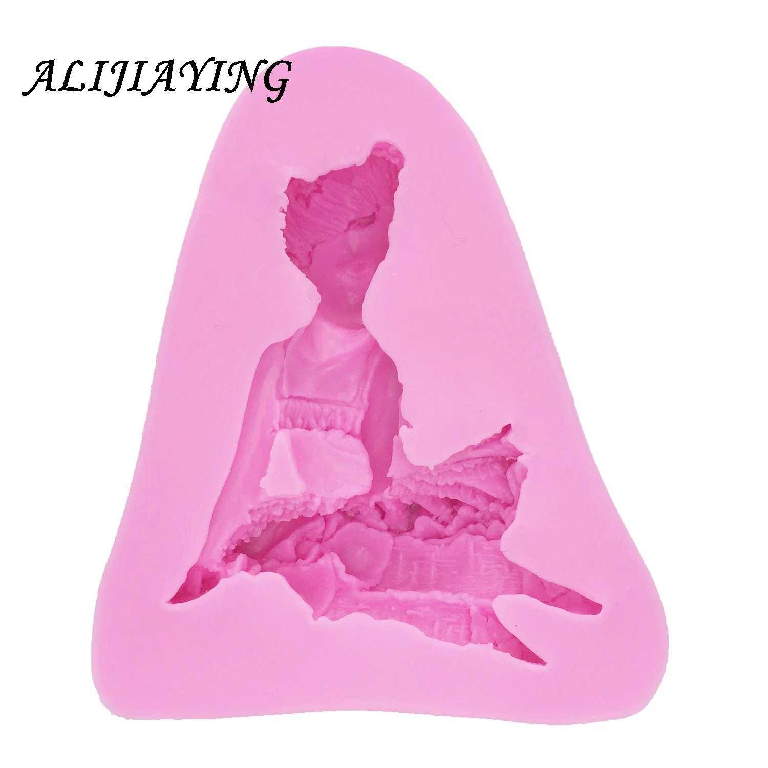 1Pcs 3D Angel dancing Girl Flower Fairy Fondant Chocolate Silicone Mold For Cake Decorating Tools Soap Candle Mold D0152