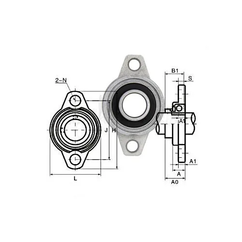 4pcs 15 mm bearing Zinc Alloy Miniature Bearings pedestal KFL002 UCFL002 FL002 flange bearings diy cnc parts image 3