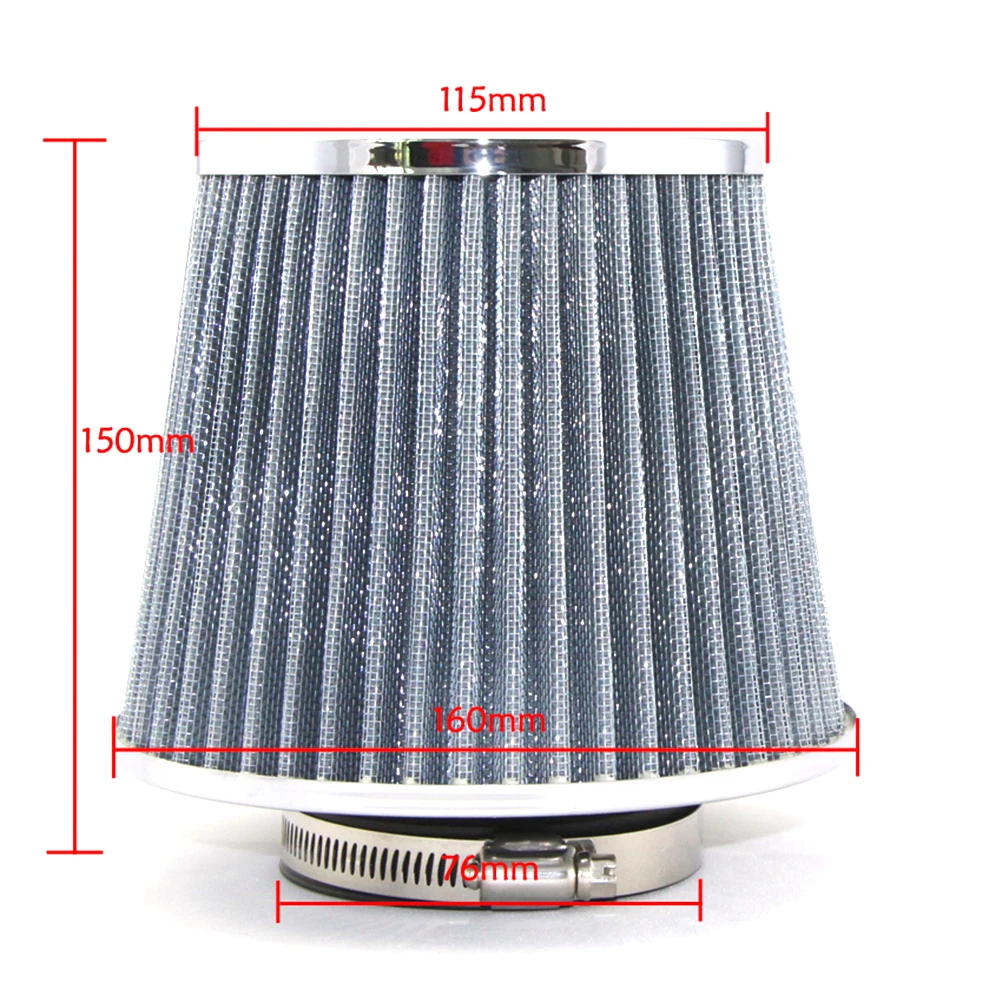 R-EP Car Air Filter 2.5/2.75/3inch for Universal Cold Air Intake High Flow 65mm 70mm 76mm Performance Breather Filters