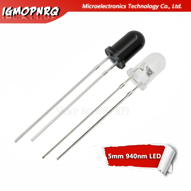 5pairs 5mm 940nm LEDs 5pcs infrared emitter and 5pcs IR receiver diodes