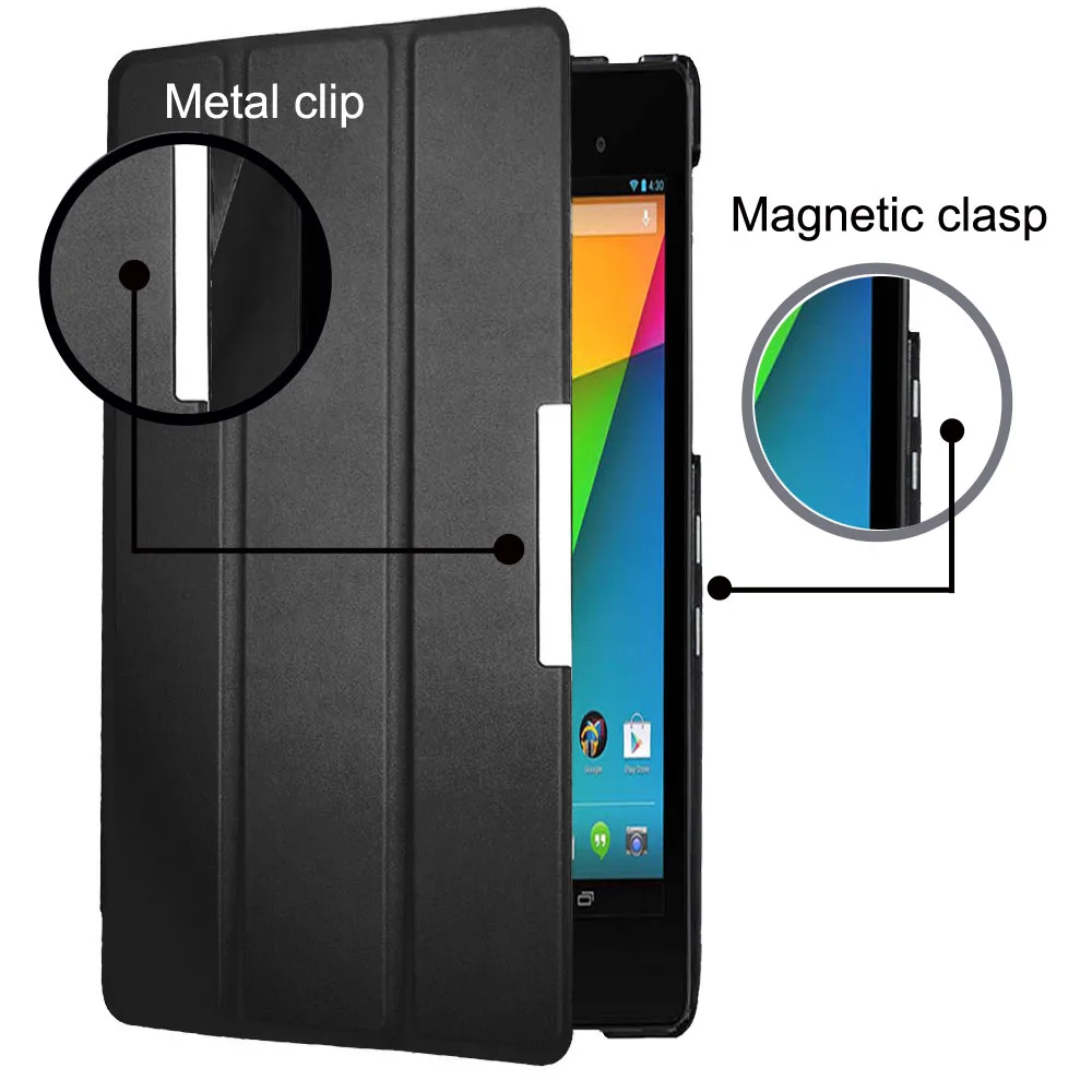 Nexus 7 2nd Custodia in pelle Smart per Asus Google Nexus 7 FHD 2nd (2nd Gen.2013) Custodia a libro ultra sottile Magnete Auto Sleep