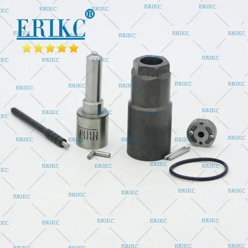 ERIKC 095000-6980 095000-6100 Injector Parts Repair Kits Nozzle DLLA152P980 Valve Plate 10#, Pin, Sealing Ring for denso