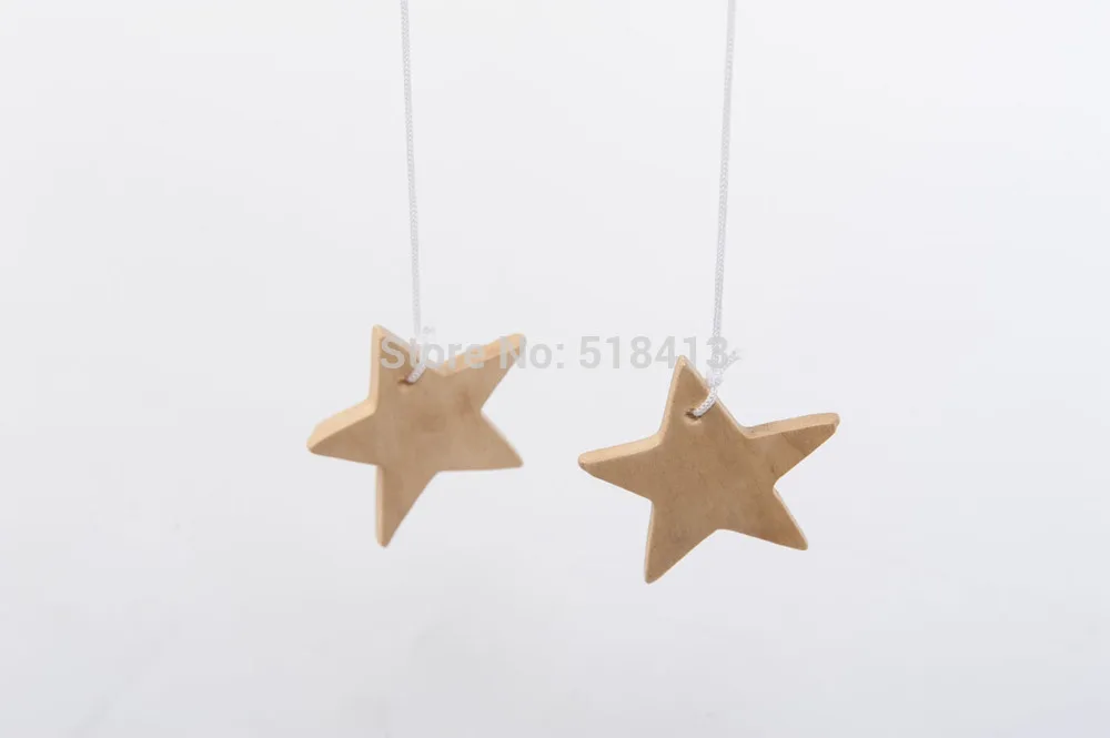 ムーンスターオリジナル木製風鈴あなたの私のハートペンダント家庭用牧歌的な行為の役割は味付けされた教育金属です