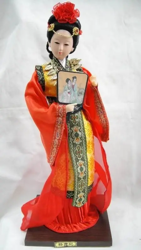 Exuqisite Oriental Chinese Classical Broider Doll Beautiful Chinese Girl Statue No.4