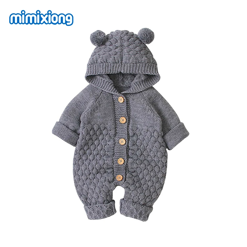 Baby Rompers Knitted Newborn Boy Jumpsuits Autum Long Sleeve Toddler Girl Sweaters Clothes Children Overalls Winter