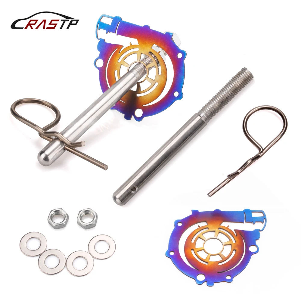 RASTP-Racing Auto Engine Locks Bonnet Locking Hood Turbo Type Car Plus Flush Hood Latch Pin Kit RS-ENL004