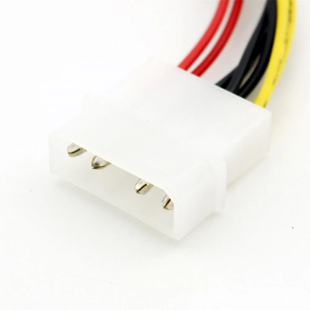 1pc 4 Pin Molex to Dual 4 Pin Floppy PC Power Y Splitter Adapter Connector Cable for Floppy Drive FDD 20cm