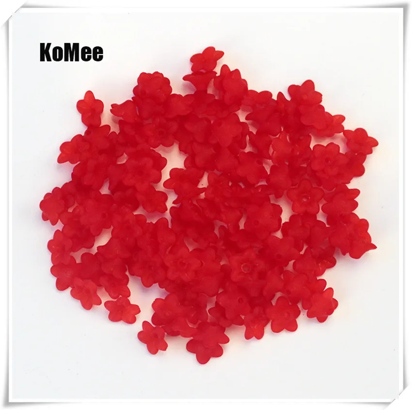 10x4mm Fashion Accessory Flower Acrylic Beads Loose Spacer Bracelets Charms Beads for Jewelry Making Supplier 200pcs DIY