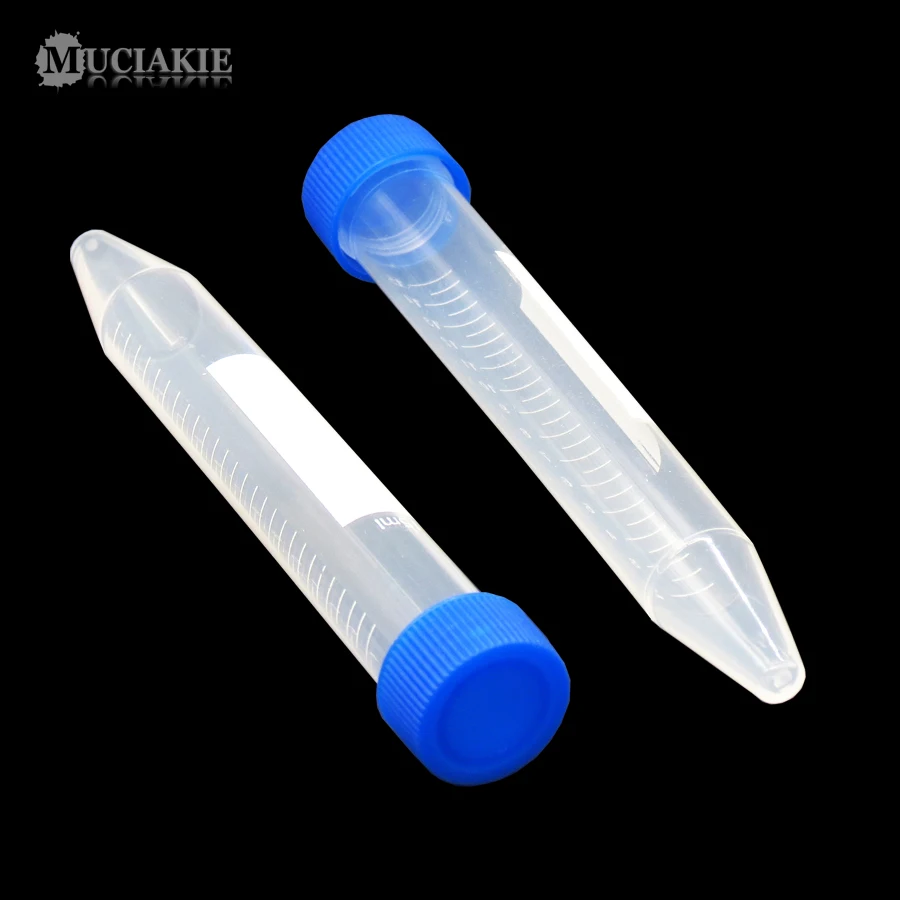 MUCIAKIE 10PCS 15ML Nursery Trays Bottle PP Centrifuge Tube with Cover Great Bottle for Saving 'Seeds' Good Quality