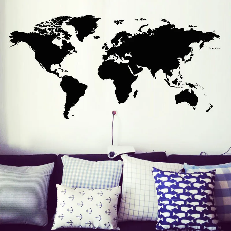 

World Map Atlas Wall Sticker Decal DIY Removable Art Wall Sticker Mural Design House Decoration For Living Room