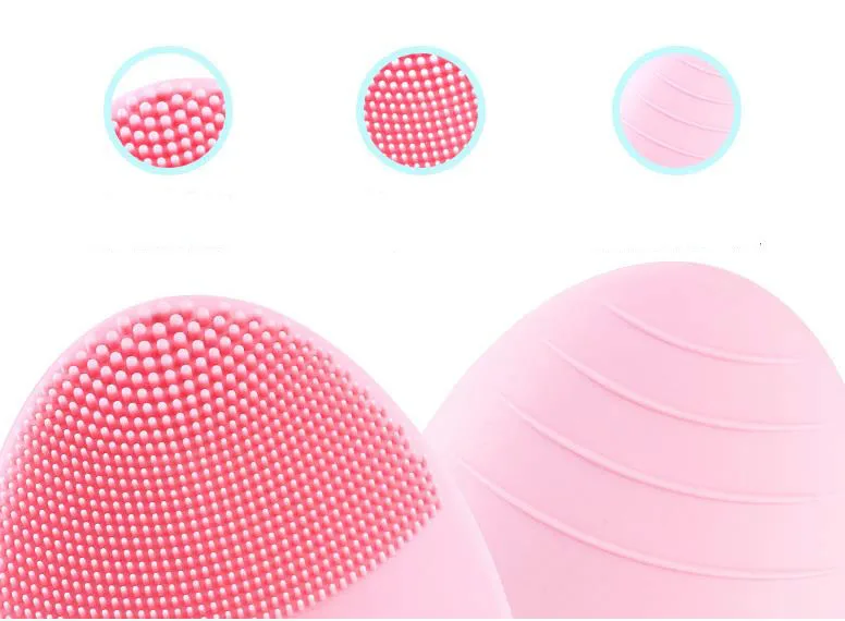 클렌징 디바이스 도구, 스킨 케어 페이셜 클리닝 브러시 마사지 세탁기 실리콘 방수 페이셜