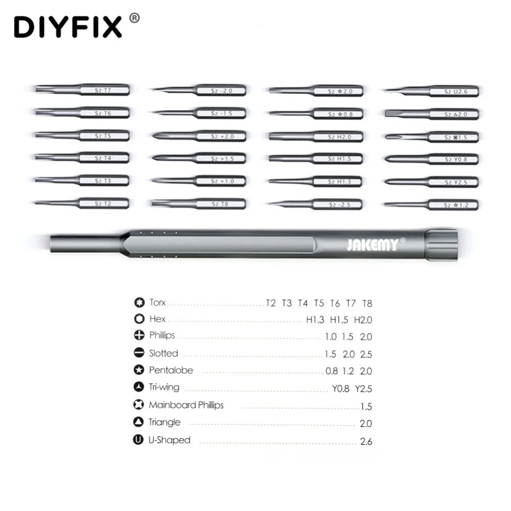 Jiekemei JM-8168 25 in 1 multi-function precision magnetic screwdriver mobile phone repair tool set For Huawei  Xiaomi Tablet