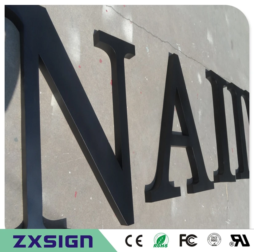 Factory Outlet Outdoor Geschilderd Metalen Letters, Bakken Afwerking Rvs Letters