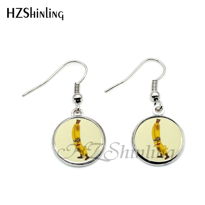 NHE-004   Lime Fruit Green Earring Fruits Fishhook Earrings Handmade Jewelry Glass Art Vintage Dangle Earrings