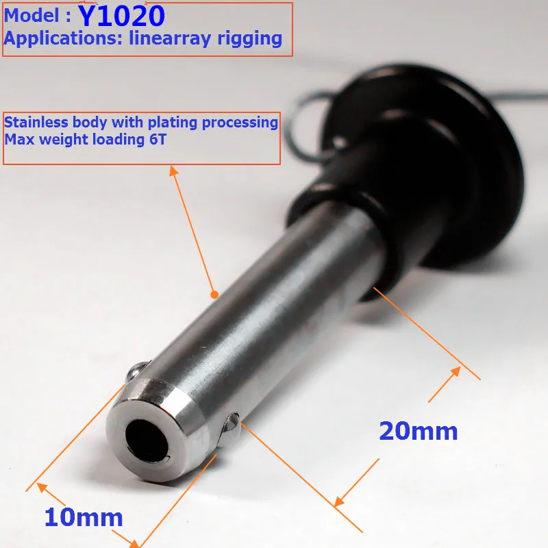2 шт., аксессуары для линейного массива, штифт динамика 10x20 мм Y1020 для сабвуфера, профессиональная аудиоконсоль, портативный DJ-микшер, НЧ-динамик