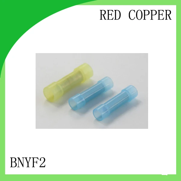 red copper 1000 PCS BNYF2 cold-pressure terminal  long-wide insulation in the middle connector cable lug