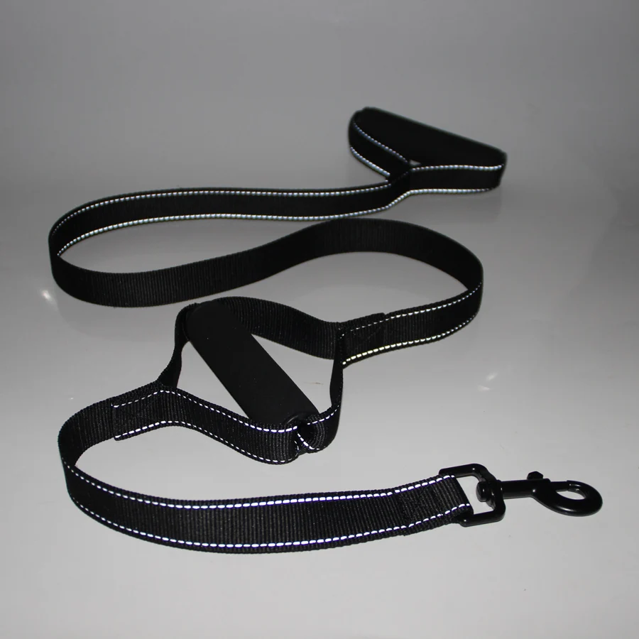 New popular double handle pvc cotton sleeve comfortable and beautiful safety leashes three colors pet dog Training collar leash