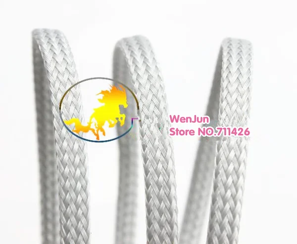 DIY Silver grey braided Encrypted 4MM Braided Expandable Sleeving Snake Skin Network Weave network Shockproof network for cable