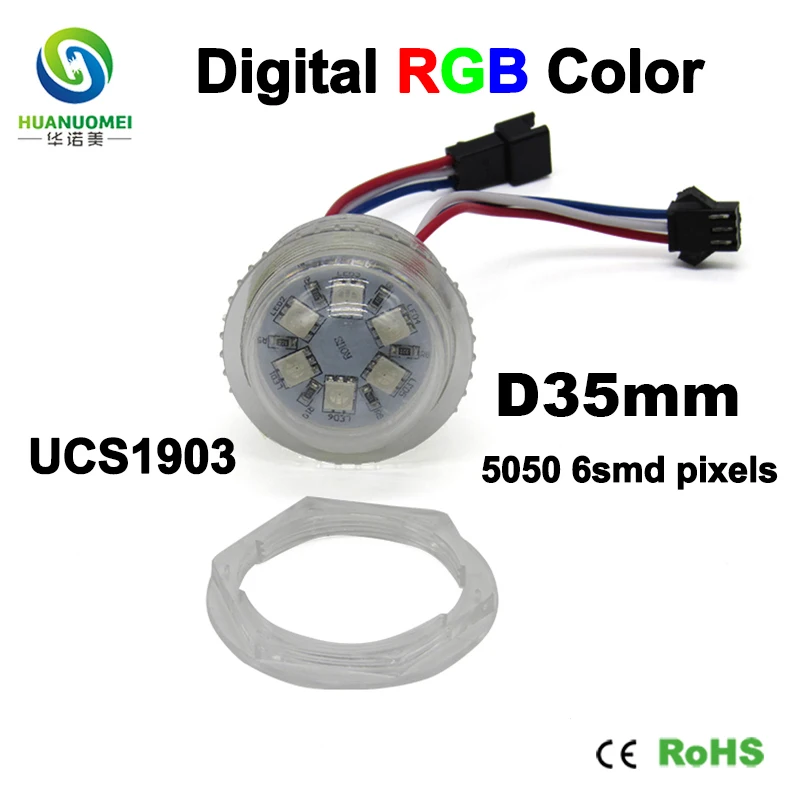 

dream color rgb digital smd 5050 rgb pixel UCS1903 35mm 6led led module light source addressable bulb full color waterproof lamp