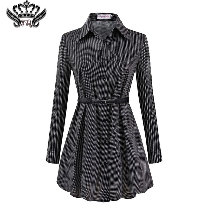 Sexy Club Dress 2023 New Autumn Fashion Women Shirt Dress Small Dots Printed Fashion Irregular Long Sleeve Mini Vestidos Dresses