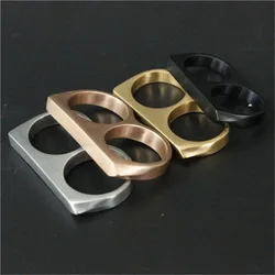 Support Dropship 4 Color Double Ring 316L Stainless Steel Cool Fashion Punk Style Newest Design Ring