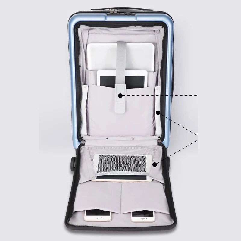 Valigia Trolley da viaggio per cabina per PC nuove donne 18 "20" pollici TAS LOCK carry on Men rotolamento bagagli su ruote con borsa per laptop borsa da viaggio