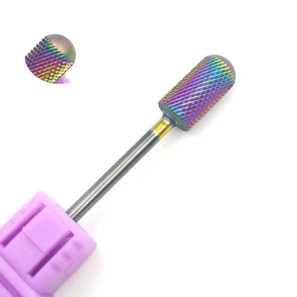 HYTOOS Blue & Rainbow Nail Drill Bit Set