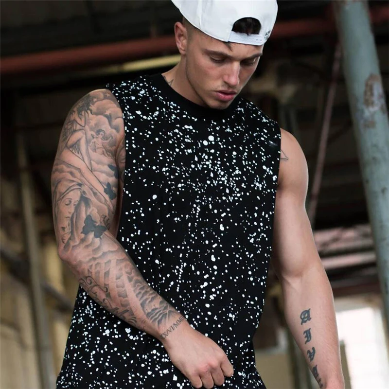 Mens Running Vest Gym Sleeveless T Shirt Summer 2023 Mens Sports Tank Top Bodybuilding Fitness Workout Training Singlet