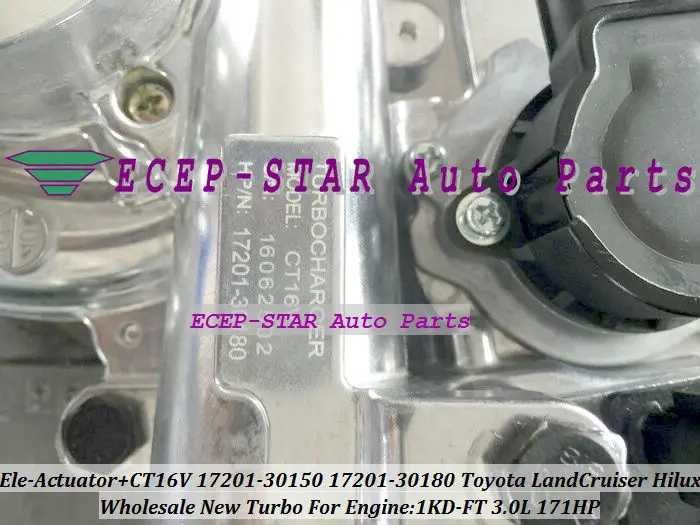 

Electric Actuator Solenoid CT16V 17201 30181 17201 30150 17201 30180 30180 Turbo For TOYOTA Hilux Land cruiser 1KD-FTV 3.0L 2.5L