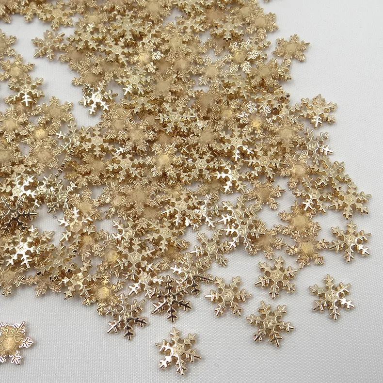 JUNAO 12mm 100pcs Snowflake Hotfix Gold Color Rhinestones Patches Hot Fix Metal Motifs Iron On Patches Clothes Applique