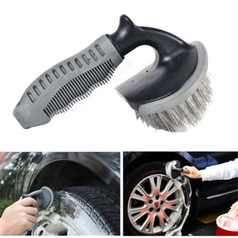 

T-type Truck Car Motorcycle Wheel Tire Rim Hub Clean Wash Brush Cleaning Tool