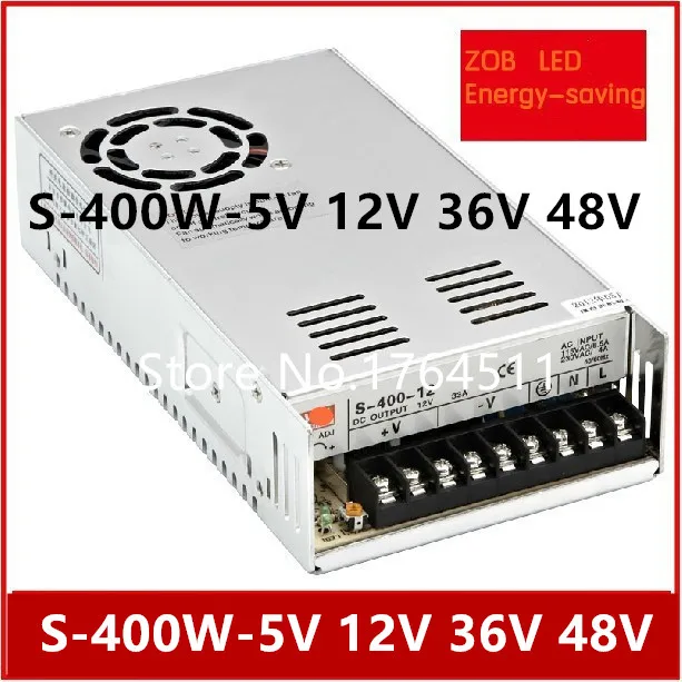 400W S400W 5V 12V 24V 36V 48V LED Switching Power Supply,75A 33A 16.7A 11A 8.3A ,85-265AC input,CE ROSH power suply 36V Output